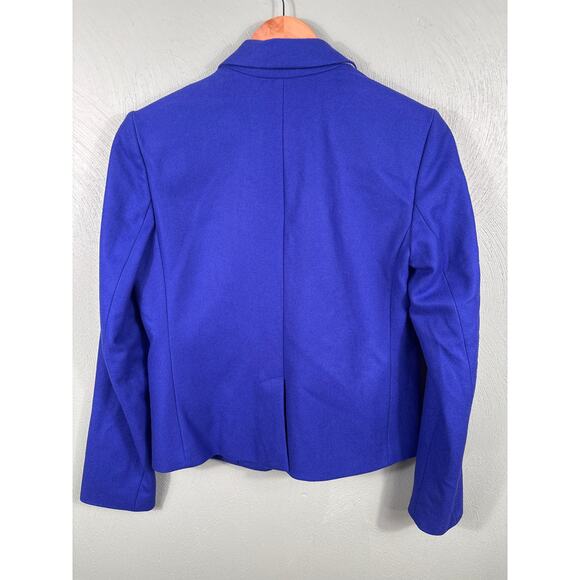 GAP The Academy Blazer Women's Size 8 Purple Paradise Wool Blend Lined Jacket - Picture 12 of 13